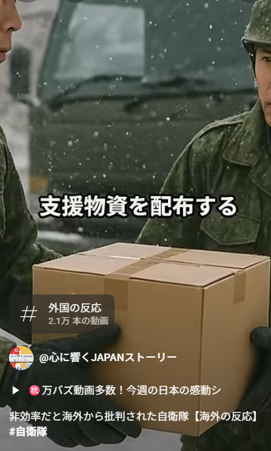 自衛隊への誤解と感謝